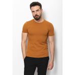 MCR Düz Kamel Rengi Super Slim Fit Bisiklet Yaka Basic Erkek T-Shirt - XL