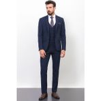 MCR Duz Lacivert Renk Slim Fit Klasik Erkek Takım Elbise - 46 - 6 Drop
