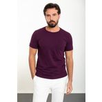 Mcr Düz Mor Slim Fit Bisiklet Yaka Erkek T-shirt 36810.24Y