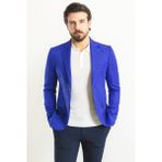 MCR Düz Saks Rengi Slim Fit Mono Yaka Erkek Ceket - 46