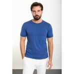 Mcr Düz Saks Slim Fit Bisiklet Yaka Erkek T-shirt