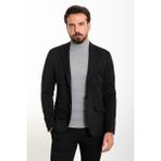 MCR Düz Siyah Renk Slim Fit Mono Yaka Klasik Erkek Ceket - 48
