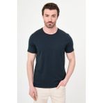 MCR Düz Slim Fit Bisiklet Yaka %100 Pamuk Kısa Kol Erkek T-Shirt - Lacivert