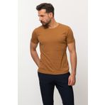 Mcr Duz Slim Fit Bisiklet Yaka Basıc Erkek T-shirt Kamel - 36690.22y