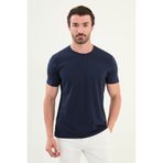 Mcr Düz Slim Fit Bisiklet Yaka Basic Erkek T-Shirt Lacivert - 36863.25Y