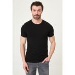 Mcr Düz Slim Fit Bisiklet Yaka Basic Erkek T-Shirt Siyah - 36873.26Y