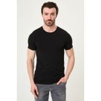 MCR Düz Slim Fit Bisiklet Yaka Basic Erkek T-Shirt - Siyah - XL