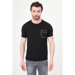 MCR Düz Slim Fit Bisiklet Yaka Desenli Bi-Stretch Interlok Erkek T-Shirt - Siyah