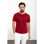 Mcr Düz Slim Fit Bisiklet Yaka Erkek T-Shirt Bordo - 36810.24Y