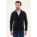 MCR Düz Slim Fit Gömlek Yaka Yandan Cepli Erkek Mont - Lacivert - 50