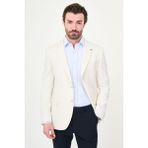 MCR Düz Slim Fit Mono Yaka Erkek Ceket - 52 - Ekru