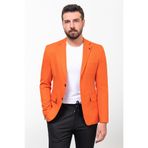 Mcr Düz Slim Fit Mono Yaka Erkek Ceket Oranj - 40281.23Y