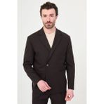 MCR Düz Slim Fit Mono Yaka Tek Düğme Pileli Pantolon Erkek Takım Elbise - Kahverengi - 6 Drop - 54