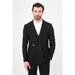 MCR Düz Slim Fit Mono Yaka Tokalı Erkek Takım Elbise - Siyah - 6 Drop - 52
