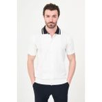MCR Düz Slim Fit Polo Yaka Düğmeli Kısa Kol Erkek Triko T-Shirt - Ekru - 2XL