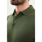 MCR Düz Slim Fit Polo Yaka Erkek Triko T-Shirt - Haki - 2XL