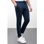 Mcr Düz Super Slim Fit Beli Lastikli Ipli Pamuk Erkek Pantolon Lacivert - 38178.23y