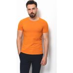 MCR Düz Super Slim Fit Bisiklet Yaka Basic Erkek T-Shirt - Oranj - 2XL