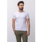 Mcr Düz Super Slim Fit V Yaka Basic Erkek T-shirt Beyaz - 36361.17y