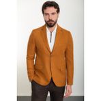 MCR Düz Taba Rengi Slim Fit Mono Yaka Erkek Ceket - 50