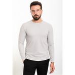 MCR Düz Taş Rengi Slim Fit Bisiklet Yaka Uzun Kollu Erkek T-Shirt - 2XL