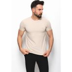 MCR Düz Taş Rengi Super Slim Fit Bisiklet Yaka Basic Erkek T-Shirt - 2XL