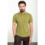 MCR Düz Yeşil Slim Fit Polo Yaka Erkek T-Shirt