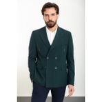 MCR Düz Zümrüt Slim Fit Geniş Yaka Kruvaze Erkek Ceket - 54