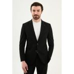 Mcr Erkek Düz Slim Fit Mono Yaka Pantolonu Kemer Tokalı Takım Elbise 45435 - Siyah - 56