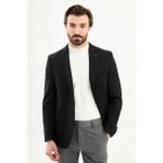 MCR Fitilli Slim Fit Mono Yaka Torba Cep Erkek Ceket - 58 - Siyah