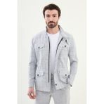 MCR Kaban Hakim Yaka Lacivert Kaşe Orta Kalınlık Erkek Slim Fit Özellikli - 46