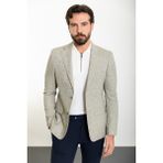 MCR Kırçıllı Haki Slim Fit Mono Yaka Keten Erkek Ceket - 50