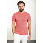 Mcr Kırçıllı Kiremit Slim Fit Bisiklet Yaka Erkek T-shirt