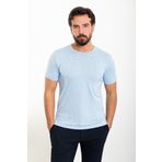 Mcr Kırçıllı Mavi Slim Fit Bisiklet Yaka Erkek T-shirt 36811.24Y