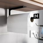 Mcreative 1.5mm Seyyar Gezen Rulo Tutucu Kağıt Havlu Rulo Tutucu,mutfak Rulosu Askısı, Mutfak Kağıt Rafı,kağıt Havluluk, Peçete Saklama Rafı, Dolap Altı,yanı