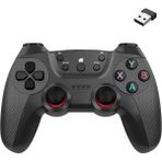 Mcreative 2.4g Kablosuz Oyun Kolu Pc Uyumlu Pilli Joystick Wireless Gamepad Hassas Trigger Kaymaz Tasarım G2.4g (Siyah)
