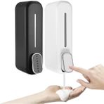 Mcreative 2 Adet Siyah ve Beyaz Duvara Monte Sıvı Sabunluk - 300 Ml, Şık & Dayanıklı Dispenser, Banyo ve Mutfak Için
