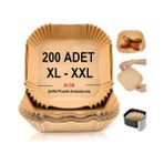 Mcreative 2024 200 Adet Airfryer Pişirme Kağıdı Xl-Xxl Büyük Boy 20 cm Hava Fritöz Kağıdı Fırın Yağlı Kağıdı Tek Kullanım Kağıt