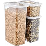 Mcreative 2'li Set Skali Dikdörtgen Saklama Kabı Beyaz (2'şer Adet 1210 Ml, 2350 Ml, 3500 Ml)