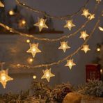 Mcreative 3 Metre LED Işıklı 20'li Yıldız Işık Zinciri Dekoratif Pilli Aydınlatma Ev Dekorasyonu Süsleme Salon Oda Merdiven Balkon Süslemeleri Için Yılbaşı Eğlence Doğum Günlerine Özel Aydınlatma