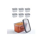 Mcreative 6'lı Set Skali Dikdörtgen Saklama Kabı Antrasit 1210 ml