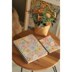 Mcreative A5 Çiçekli Akademik Ajanda Spiralli 15X21 cm - 105 Ad. Sticker Hediyeli - Lastikli