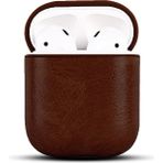 Mcreative Apple Airpods 1/2 Uyumlu Deri Kılıf (Koyu Kahve)