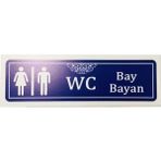 Mcreative Bay Bayan Wc Yazılı Kapı İsimliği, Bay Bayan Wc Yönlendirme Levhası (Bay Bayan Wc)