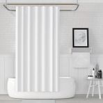 Mcreative Beyaz Banyo Perdesi Tek Kanat | 180X200 cm Polyester Kumaş Duş Perdesi | Su Geçirmez Banyo Duş Perdesi | Küvet Perdesi Beyaz | Düz Renk Banyo Perdesi