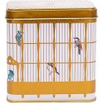Mcreative Bird Cage Desenli Kare Metal Saklama Kabı 9x9 cm (Bird Cage)