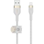 Mcreative Boostcharge Pro Flex Örgülü USB Tip A - Yıldırım Kablosu (2m/6,6ft), Mfi Sertifikalı Şarj Kablosu - Beyaz