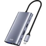 Mcreative CHB055 Type-C To HDMI VGA RJ45 Ethernet 3*usb 3.0 Aux Pd Tf Sd Kart Okuyucu Dönüştürücü