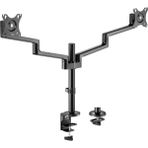Mcreative Çift Kol Monitör Tutucu 17" - 32" Ekranlar Için Her Biri 8kg Taşıyabilir, LCD LED Monitör Tutucu Vesa Monitör Kolları, Eğilebilir Döndürülebilir Kablo Kılavuzlu Ergonomik Ekran Tutucu