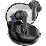 Mcreative Clear Siyah Bluetooth Kulaklık, Kablosuz Kulak Içi Kulaklık, Bluetooth 5.3, 40 Saat Oynatma Süresi, 12 mm Sürücü ve Enc'li Çift Mikrofon, Net Aramalar, Oyun Modu, Uygulama Kontrolü